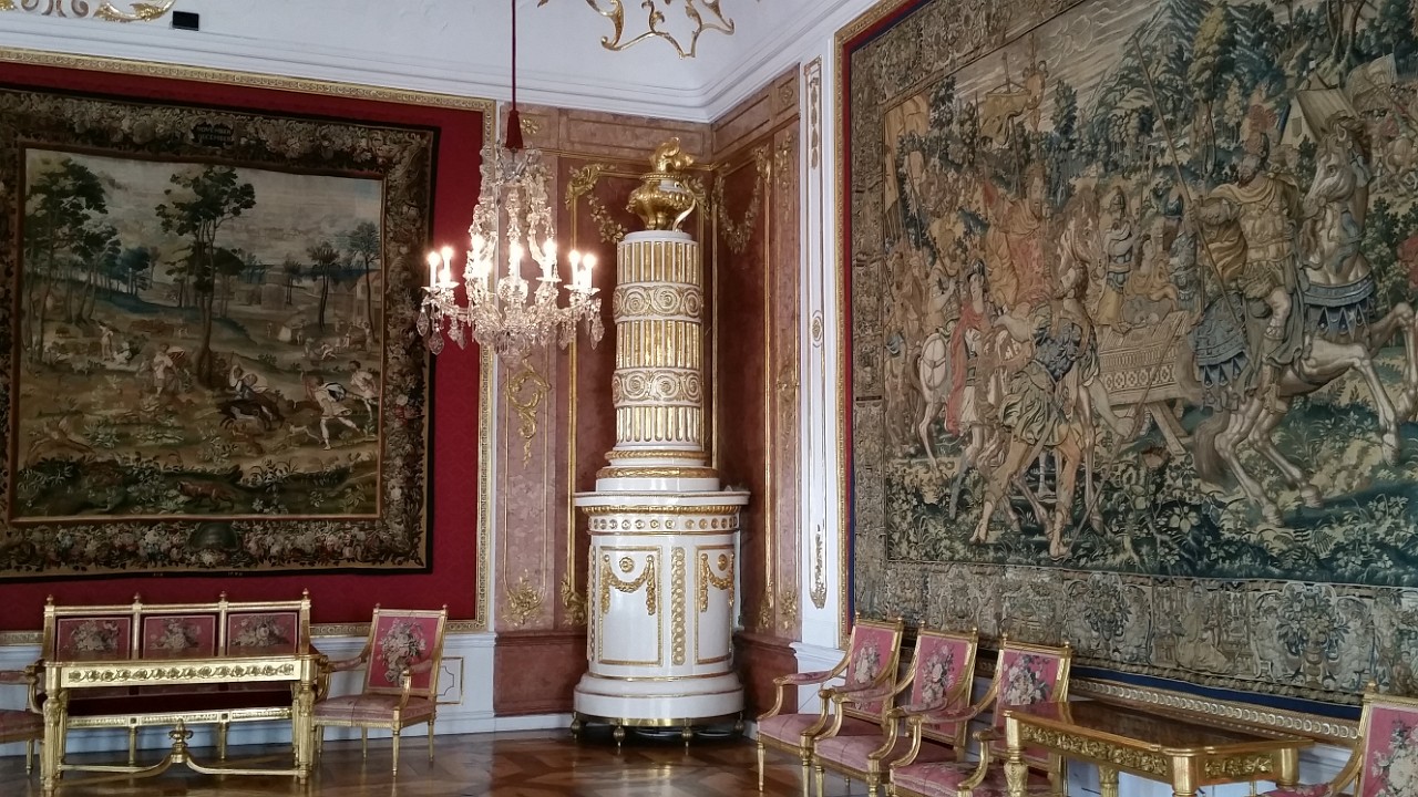One of the sumptious rooms in the Residenz - all have fabulous ceramic heaters